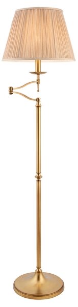 Endon 63621 - Lampada da terra STANFORD 1xE27/60W/230V ottone/beige