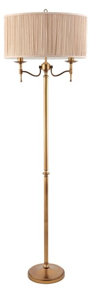 Endon 63620 - Lampada da terra STANFORD 2xE14/40W/230V ottone/beige