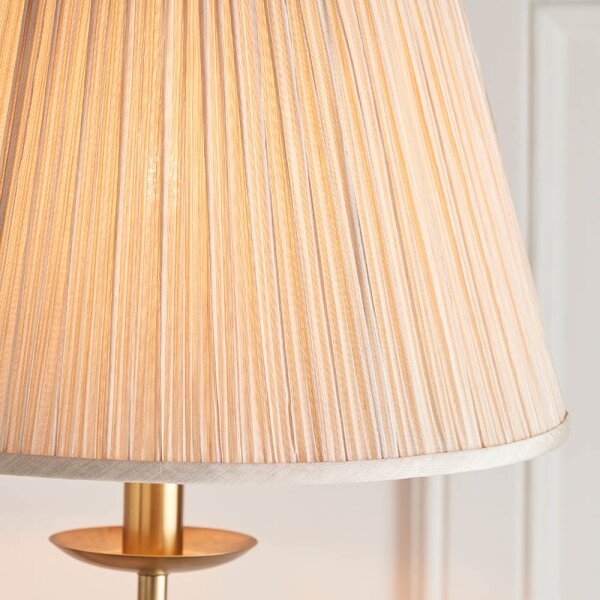 Endon 63621 - Lampada da terra STANFORD 1xE27/60W/230V ottone/beige