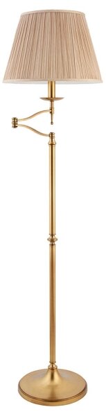 Endon 63621 - Lampada da terra STANFORD 1xE27/60W/230V ottone/beige