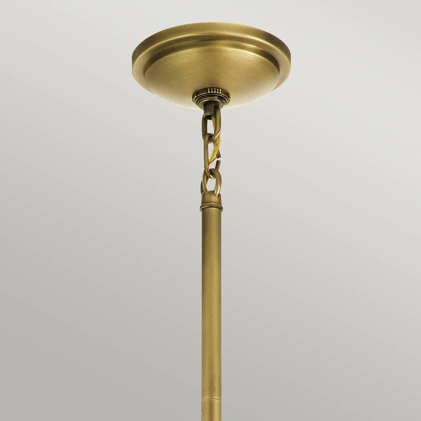 Quintiesse Lampada a sospensione Tollis, ottone/bianco, 1 luce, Ø 40,8 cm