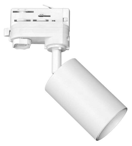 Faretto per sistema a binario trifase PIPE 1xGU10/25W/230V bianco