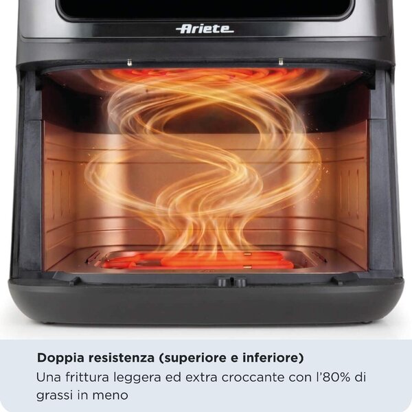 Ariete Friggitrice ad Aria 10 Litri Potenza 2100 Watt con Doppia Resistenza e 14 Programmi colore Nero - 00C464211AR0