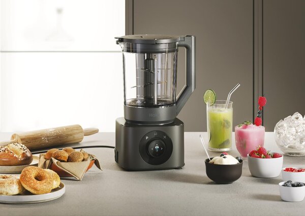 Haier Frullatore con Bicchiere Capacit 2 L 10 Velocit + Funzione PULSE con 3 Caraffe colore Obsidian Grey - HBL7W5 011