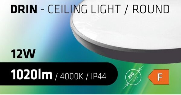 Plafoniera LED da bagno CIRCLE LED/12W/230V 4000K diametro 25 cm IP44 nero