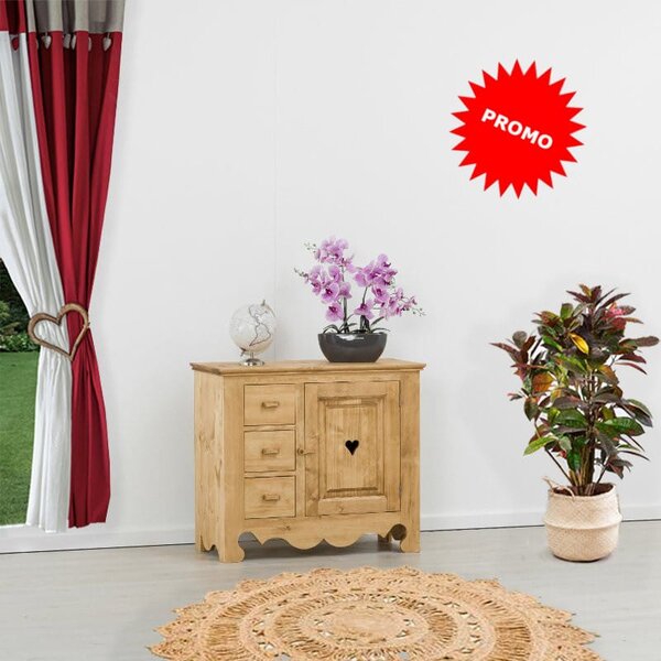 Base credenza 1 anta con cuore e 3 cassetti - LM-C9PROMO