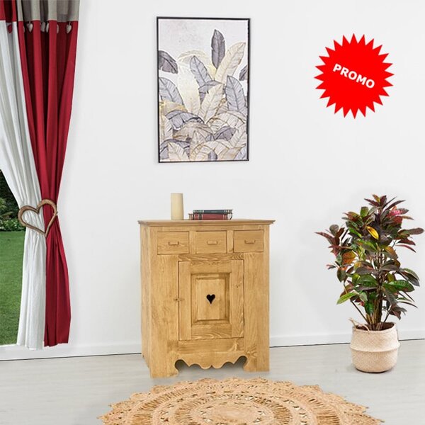 Base 1 anta con cuore e 3 cassetti - LM-C23 PROMO