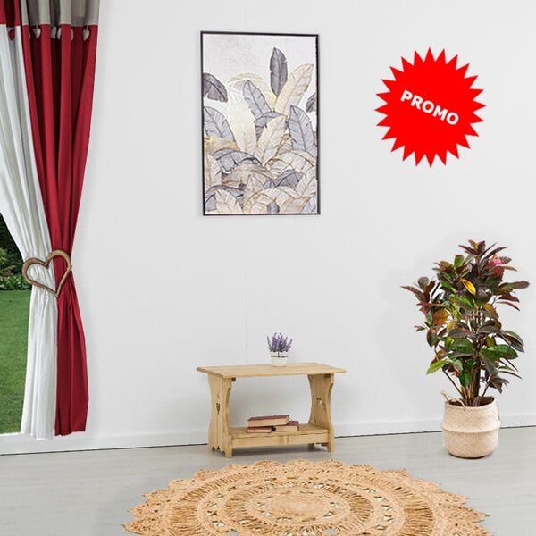 Tavolino rettangolare doppio ripiano con cuori - LM-C78 PROMO