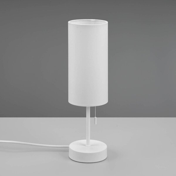 Reality Leuchten Lampada da tavolo Jaro con porta USB bianco/bianco