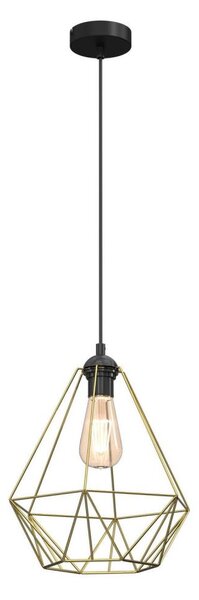 Lampadario a sospensione con filo BASKET 1xE27/60W/230V diametro 35 cm oro