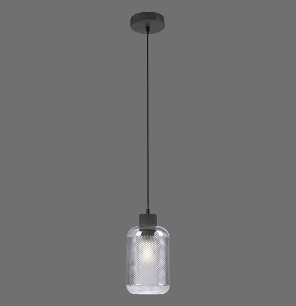 Paul Neuhaus 2006-25 - Lampadario a sospensione con filo BOLETUS 1xE27/10W/230V diametro 14 cm grigio