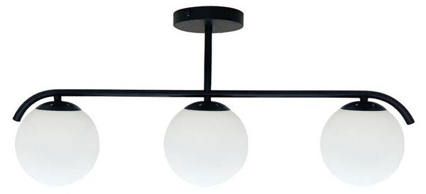 Lampadario a sospensione con supporto rigido AMADEO 3xE14/40W/230V nero