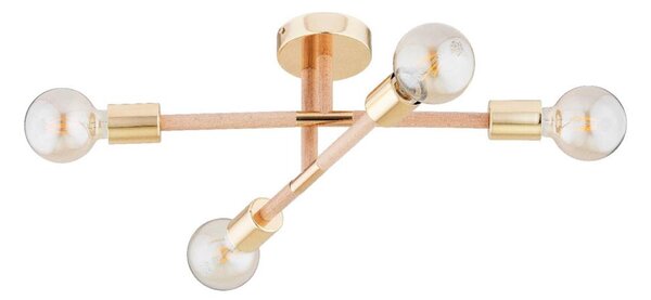 Lampadario a plafone OTELLO 4xE27/15W/230V oro/beige