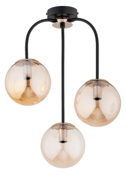 Lampadario a plafone GAMMA 3xE14/10W/230V nero/oro