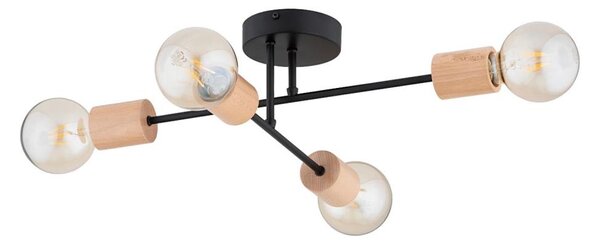 Lampadario a plafone LA-STENA 4xE27/15W/230V beige/nero