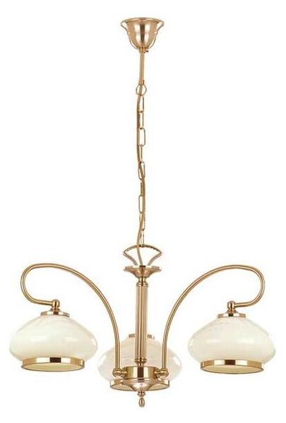 Lampadario a sospensione con catena ASTORIA 3xE27/15W/230V oro