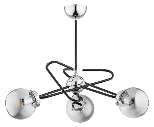 Lampadario a sospensione con supporto rigido SAGITO 3xE14/10W/230V cromo