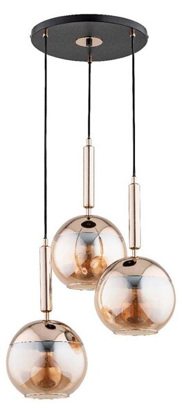 Lampadario a sospensione con filo VOLDA 3xE27/15W/230V diametro 52 cm ottone