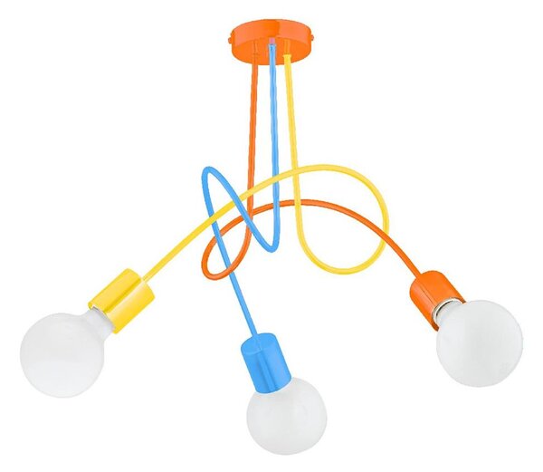 Lampadario a plafone per bambini TANGO 3xE27/15W/230V colorato