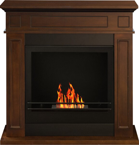 Divina Fire Camino a bioetanolo biocamino da terra Jefferson Marrone 89.5x28x90.5h - DF87059