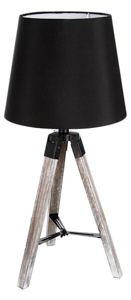Atmosphera - Lampada da tavolo RUNO 1xE27/25W/230V legno/nero