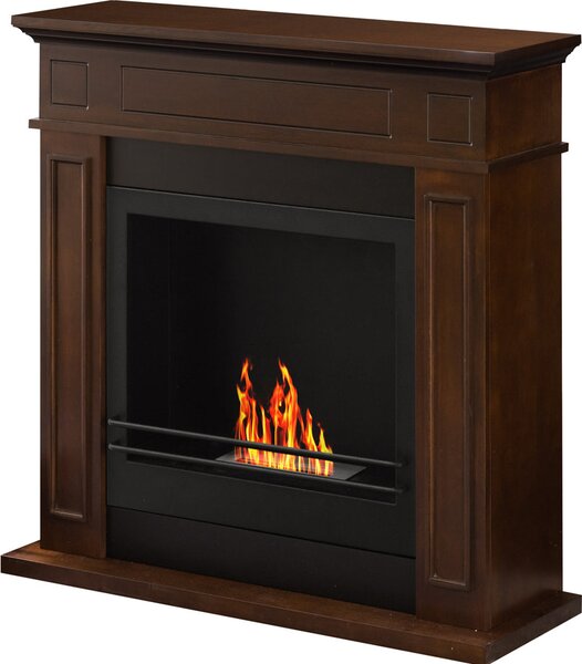 Divina Fire Camino a bioetanolo biocamino da terra Jefferson Marrone 89.5x28x90.5h - DF87059
