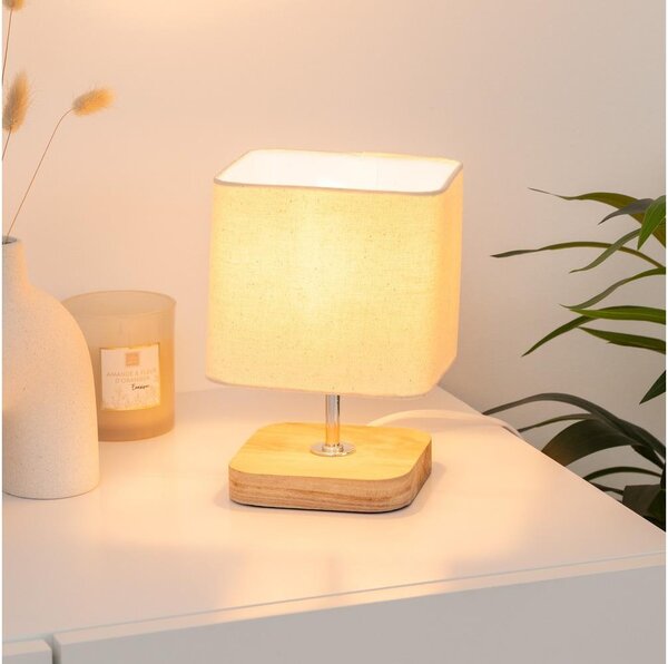 Atmosphera - Lampada da tavolo TOXEY 1xE14/25W/230V pino/beige