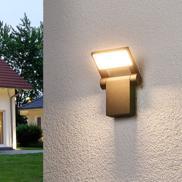 Lampade da esterno Lucande, Marius, Grigio, Metallo, Moderno