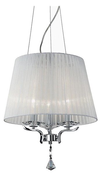 Ideal Lux - Lampadario a sospensione con filo PEGASO 3xE14/28W/230V diametro 40 cm cromo lucido