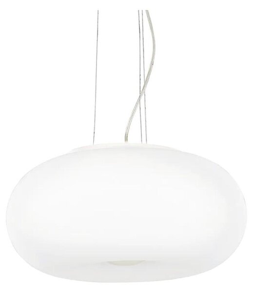Ideal Lux - Lampadario a sospensione con filo ULISSE 3xE27/60W/230V diametro 52 cm bianco