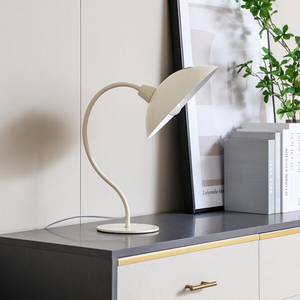 Lampade da tavolo Lucande, Arvadon, Beige, Soggiorno, Metallo, Moderno