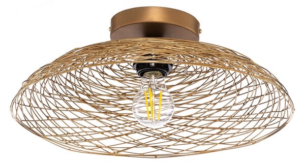 Plafoniera Lindby, Thorian, dimmerabile, Dorato / Ottone, Soggiorno, Metallo, Design