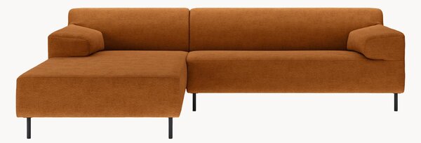 Divano angolare arancione scuro/nero freistil180