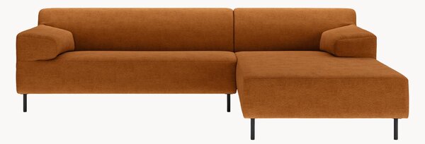 Divano angolare arancione scuro/nero freistil180