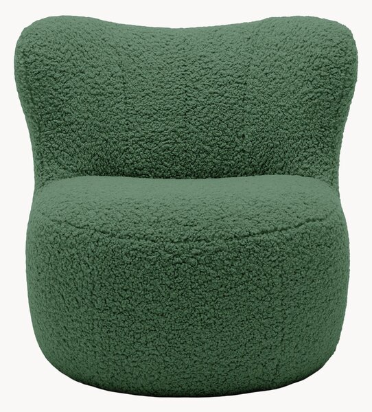 Poltrona lounge in teddy verde muschio freistil173