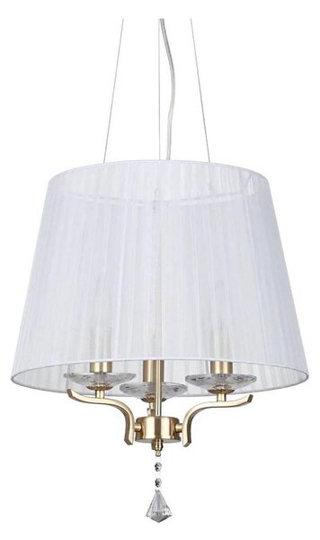 Ideal Lux - Lampadario a sospensione con filo PEGASO 3xE14/28W/230V diametro 40 cm oro