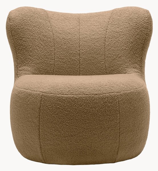Poltrona lounge imbottita in tessuto marrone-beige freistil173