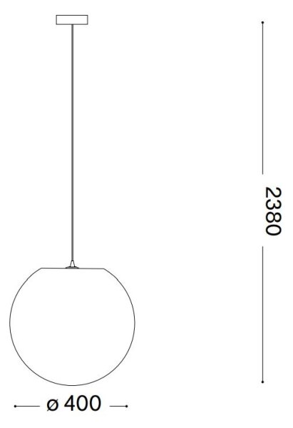 Ideal Lux - Lampadario a sospensione con filo CARTA 1xE27/25W/230V diametro 40 cm bianco