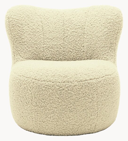 Poltrona lounge in teddy freistil173, avorio