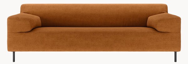 Divano 3 posti arancione scuro/nero freistil180, larg. 222 cm