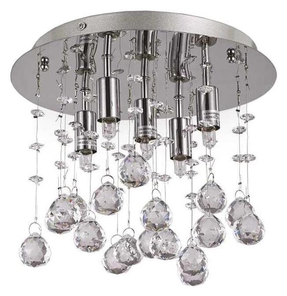 Ideal Lux-Plafoniera LED di cristallo MOONLIGHT 5xG9/3W/230V diametro 26 cm cromo lucido