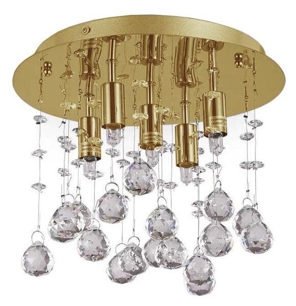 Ideal Lux - Plafoniera LED di cristallo MOONLIGHT 5xG9/3W/230V diametro 26 cm oro
