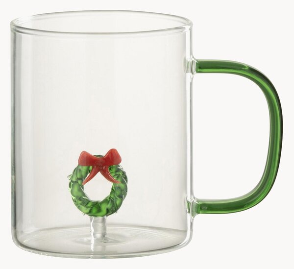 Set di 4 bicchieri Christmas Wreath