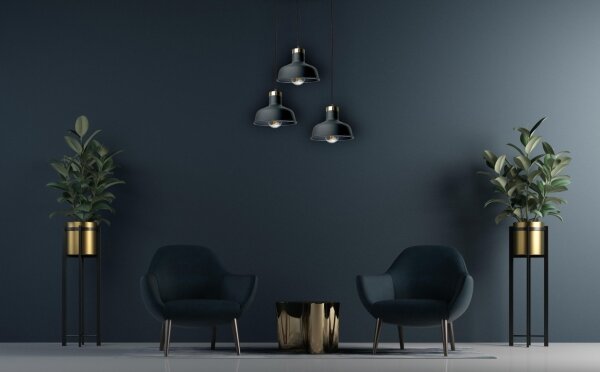 Lampadario a sospensione con filo HEBE 3xE27/60W/230V nero