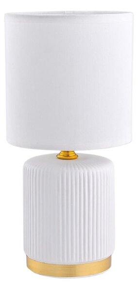 Zuma Line HS8720-WH - Lampada da tavolo 1xE14/40W/230V bianco/oro
