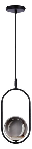 Lampadario a sospensione con filo CORDEL 1xG9/28W/230V nero/fumé nero