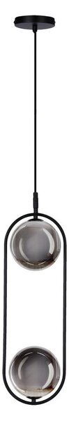 Lampadario a sospensione con filo CORDEL 2xG9/28W/230V nero/fumé nero