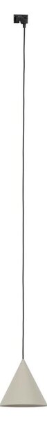 Lampadario su filo per sistema a binario CONO 1xE27/15W/230V nero/beige