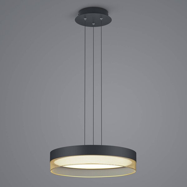 HELL Lampada a sospensione Mesh LED, Ø 45 cm, nero/oro