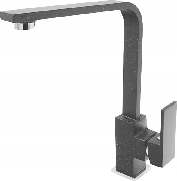 Granitan | NOOK - Rubinetto da cucina - Orientabile a 360° - Effetto granito - Nero - Ottone - Carica in Vetroceramica